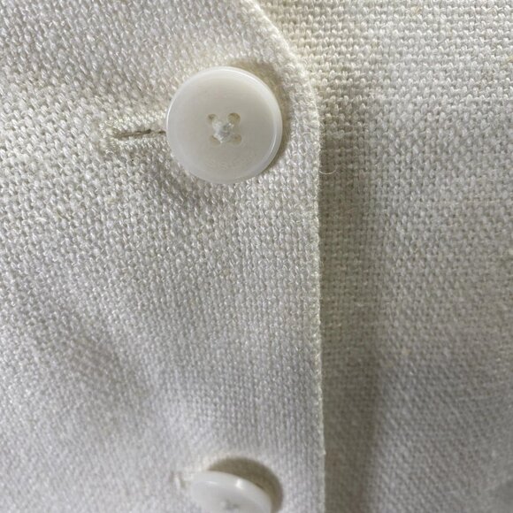 Reiss Women’s Devon Linen Twill Tailored Vest Size 2 White — Fully Lined - Picture 3 of 12